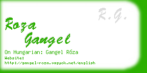roza gangel business card